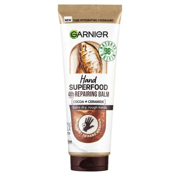 کرم دست گارنیر Garnier مدل SuperFood حاوی کره کاکائو و سرامید حجم 75 میل